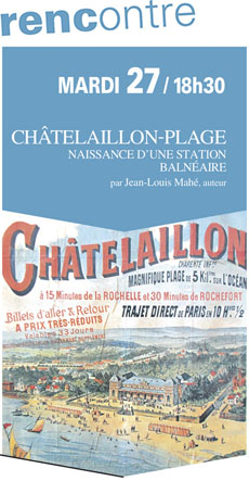 Affiche ancienne des bains de mer à Châtelaillon