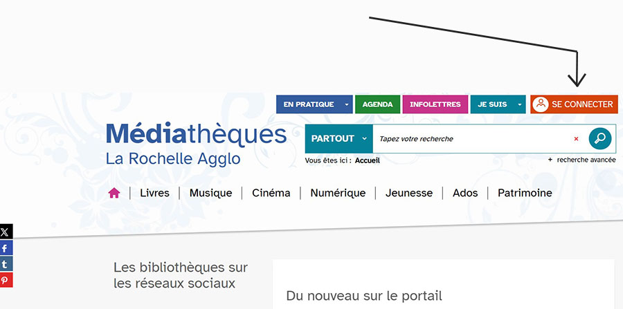 copie écran du site Internet